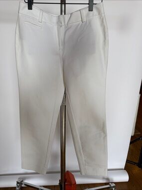 White House Black Market Women's White Dress Pants - Slim Straight
